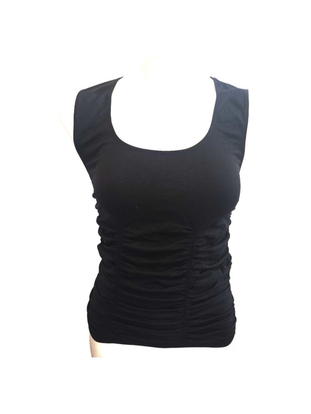 M/L Last Tango Tank Top Black Ruched Sleeveless Sexy Made in the USA
